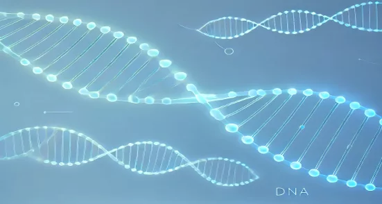 DNA i blått