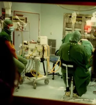 Photo of the transplantations that took place in Lund in the 1980's.